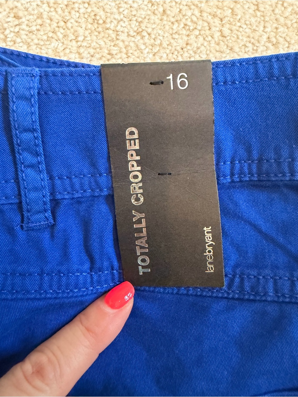 Lane Bryant Totally Cropped Women’s Jeans/Pant- Royal Blue (16)